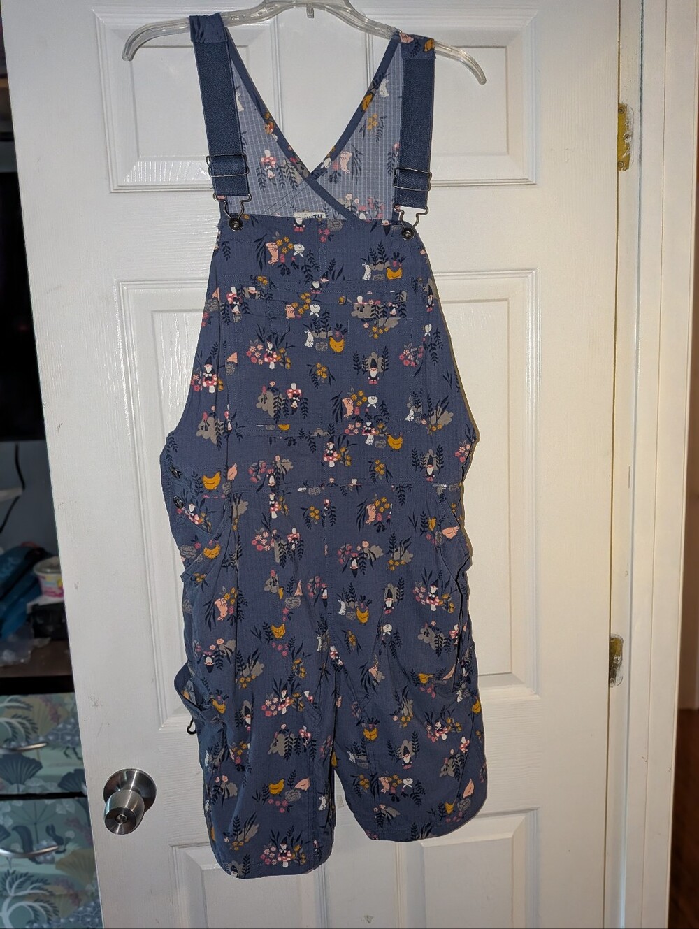 Duluth Gnomes and Mushrooms Overall Shorts (Large)